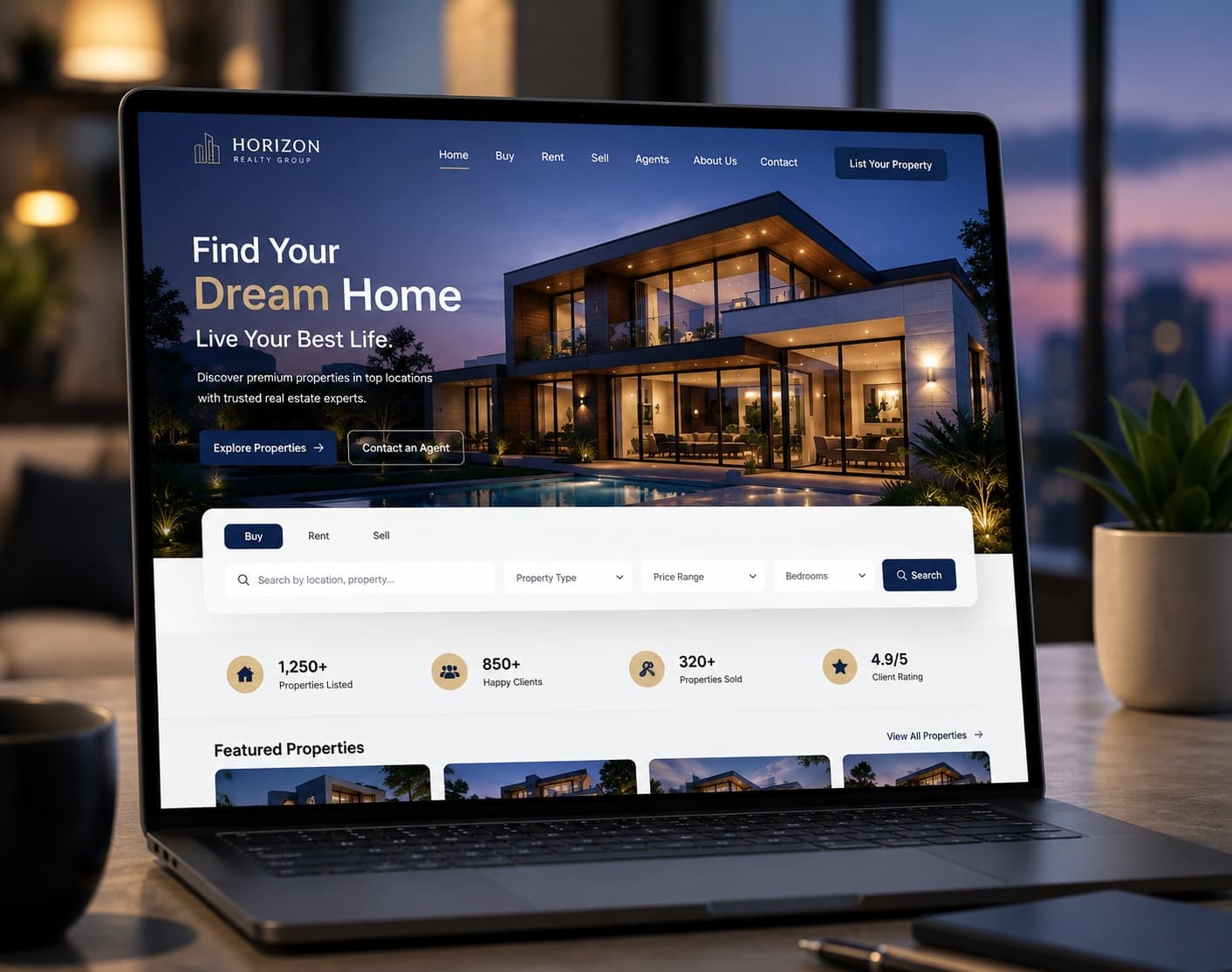 Real Estate Site project screenshot