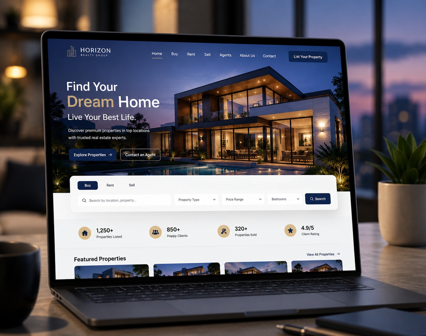 Multi-location local business website screenshot